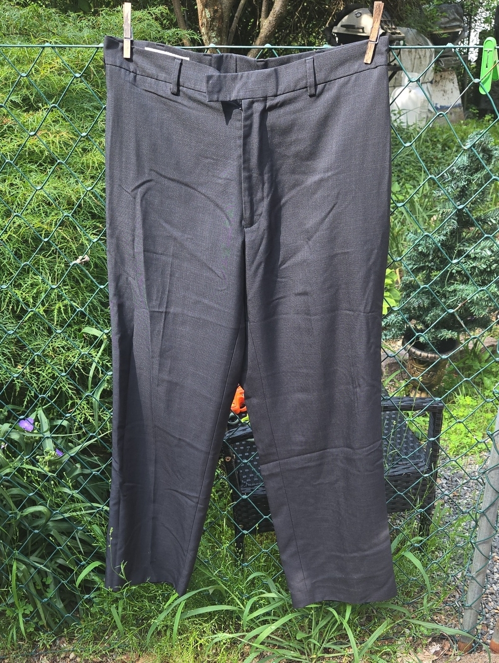 Perry Ellis Men's Charcoal Dress Pants